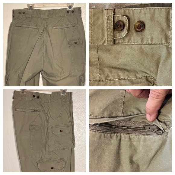 Cabelas Cargo Pants 38x32 Reg 900842 Tan Extra Pockets Outdoors Relaxed Comfort - Picture 11 of 16